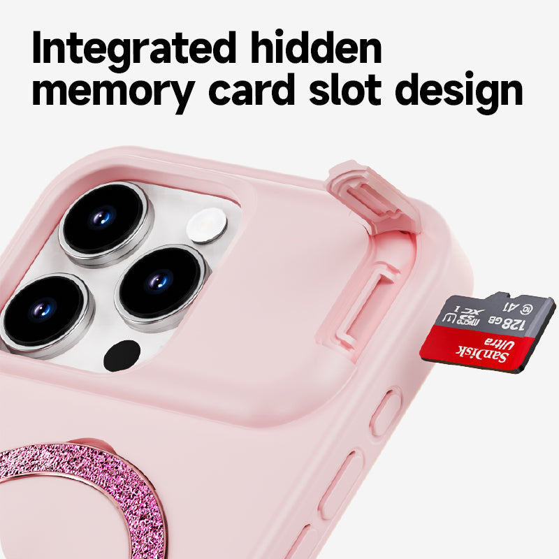 Airzy MagPro Invisible Memory Case (Up to 2TB) | MagSafe + Kickstand | Direct 4K Recording | iPhone 16 Pro/Max