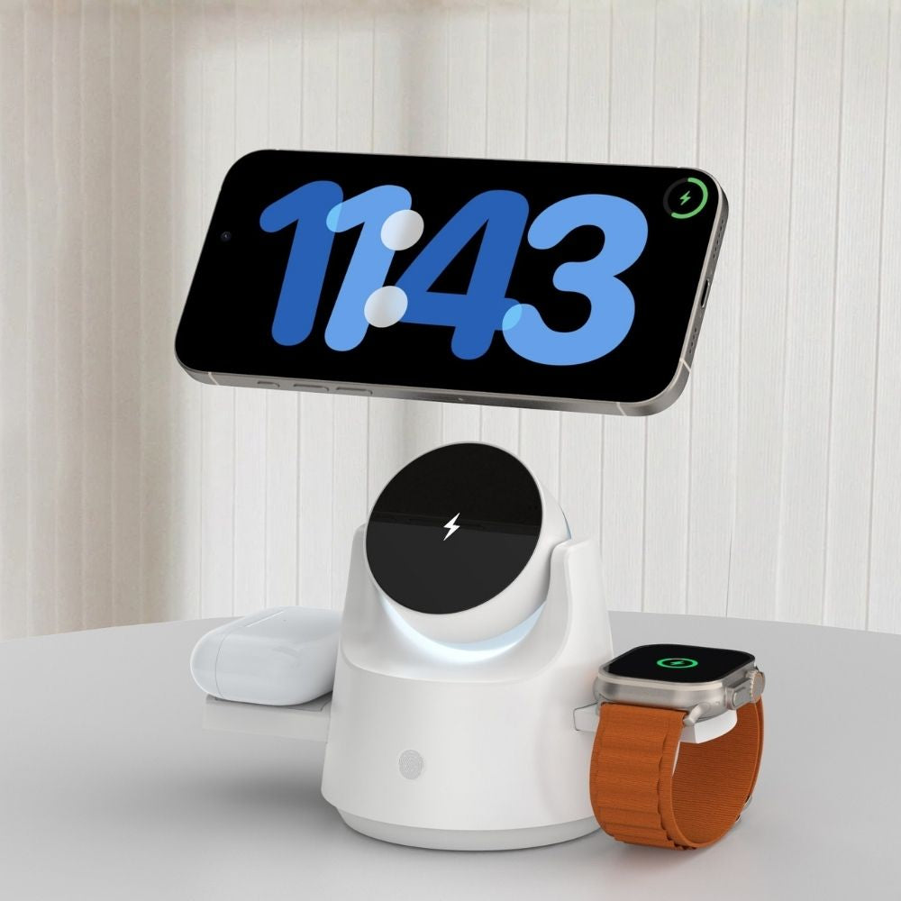 Airzy AstroHub™ 4-in-1 MagSafe Charging Station with RGB Astronaut Night Light