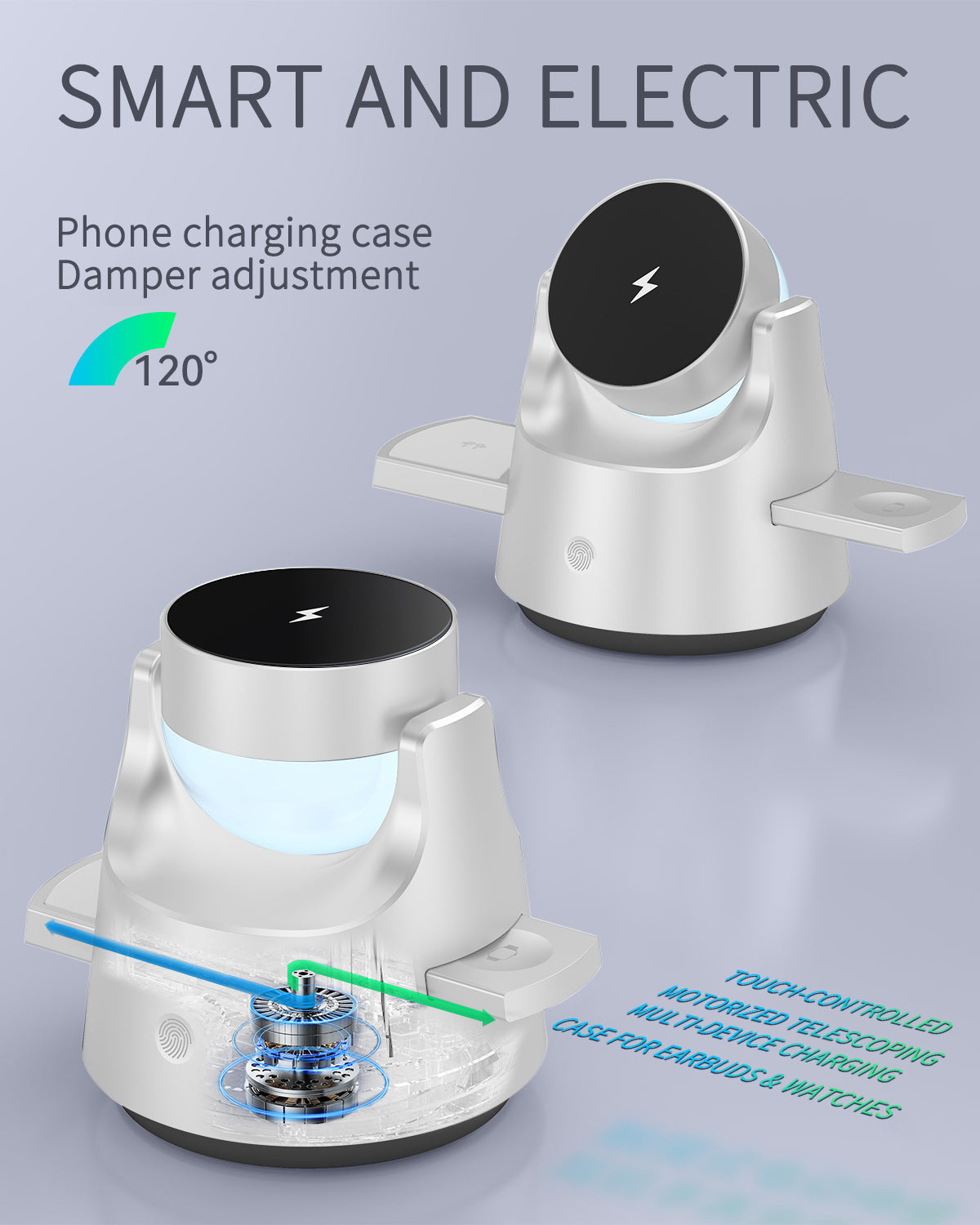 Airzy AstroHub™ 4-in-1 MagSafe Charging Station with RGB Astronaut Night Light