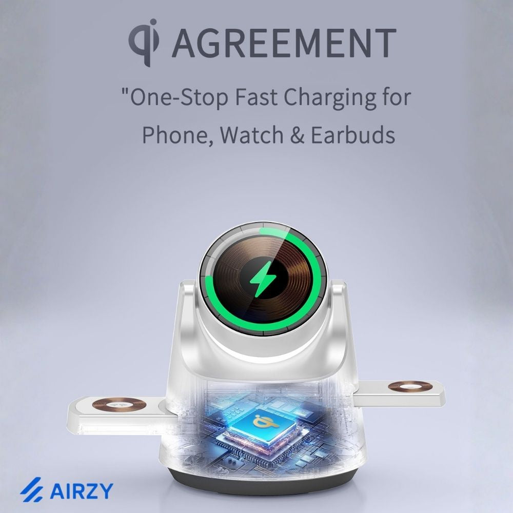 Airzy AstroHub™ 4-in-1 MagSafe Charging Station with RGB Astronaut Night Light