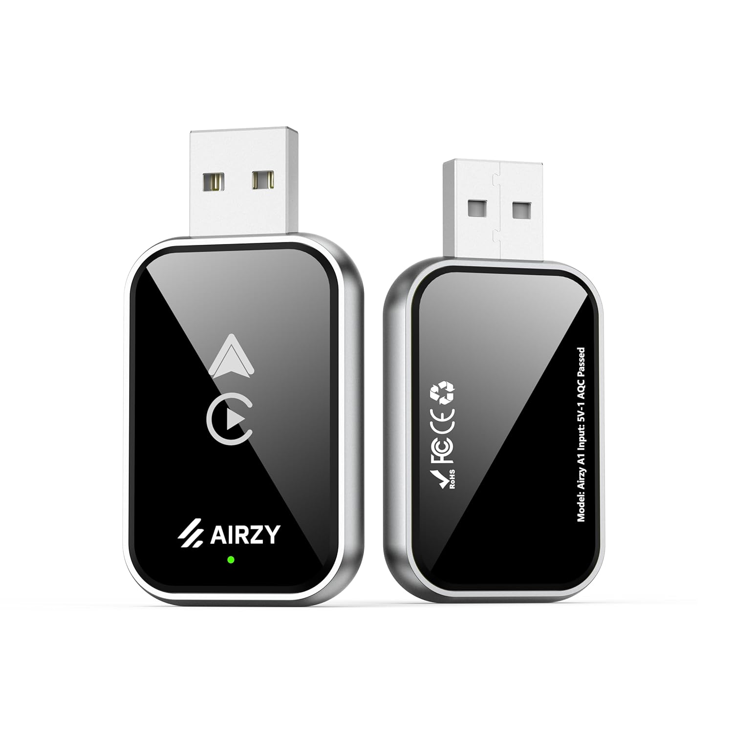 Airzy Wireless CarPlay & Android Auto Adapter – 2s Auto-Connect, Dual-Sided Tempered Glass, Tested with 700+ Indian Cars